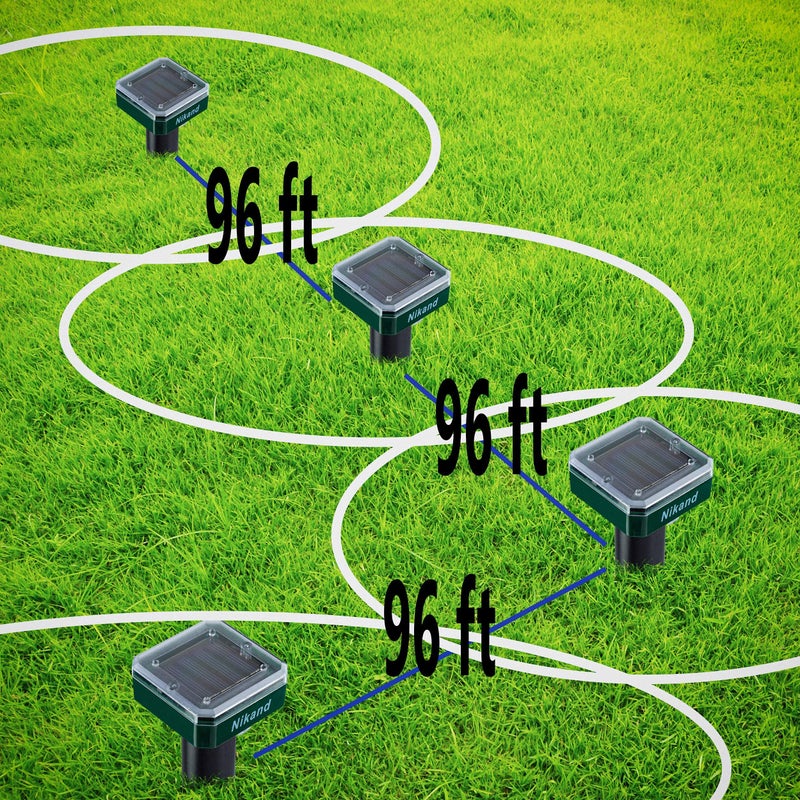 NIKAND Mole Repellent Stakes 2 Pack - Gopher Repellent Ultrasonic Solar Powered - Sonic Spike Mole and Vole Deterrent for Lawn Garden & Yard - Electronic Devices Outdoors Pest Repeller Snakes Rodents Chaser - Image 5